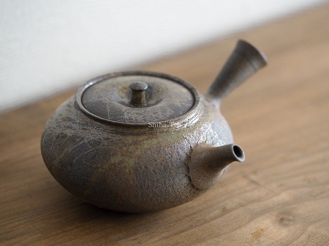 MOGAKE Kyusu Teapot Seaweed Lines , Soil and Ocean's Beauty Yokei