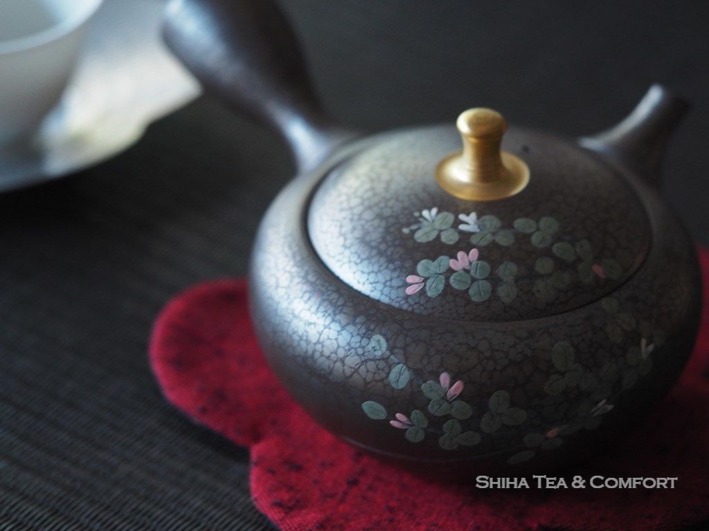 Tenmoku, oil drops, Japanese Teapot Kyusu