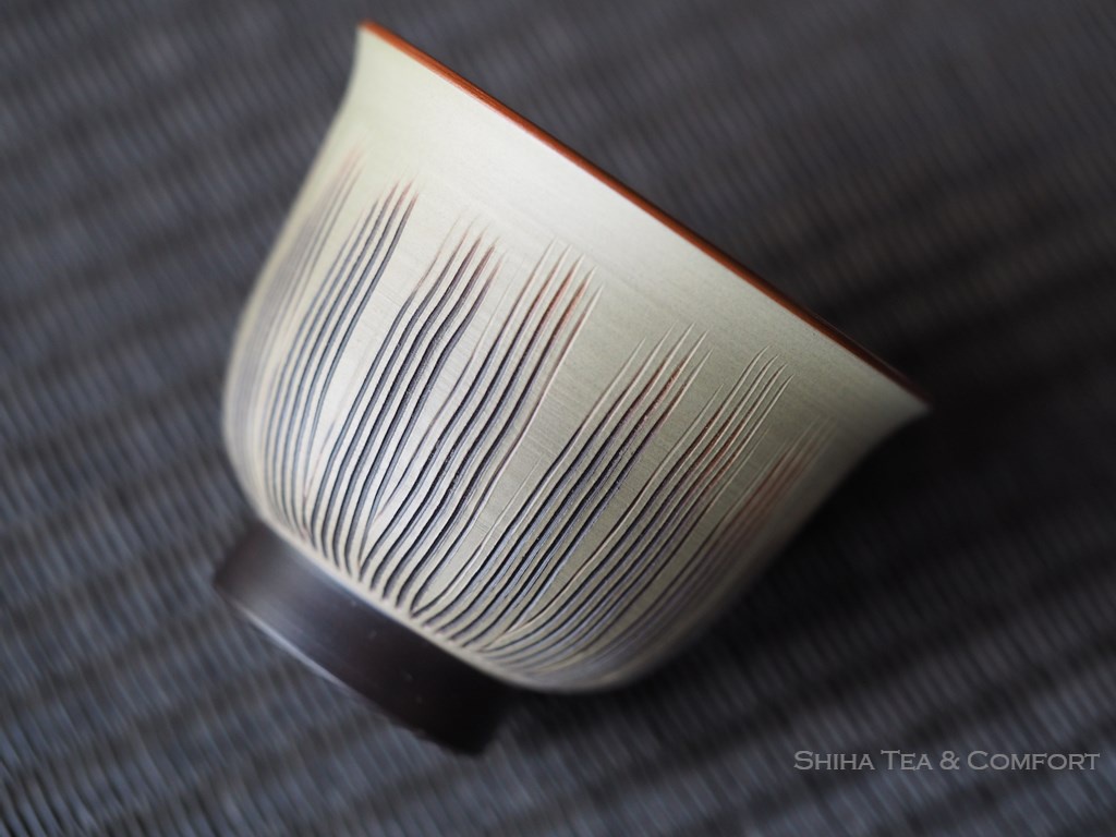 Red ＆ Green Clay Senchado Japanese Tea Cup, Koie Hiroshi (What is