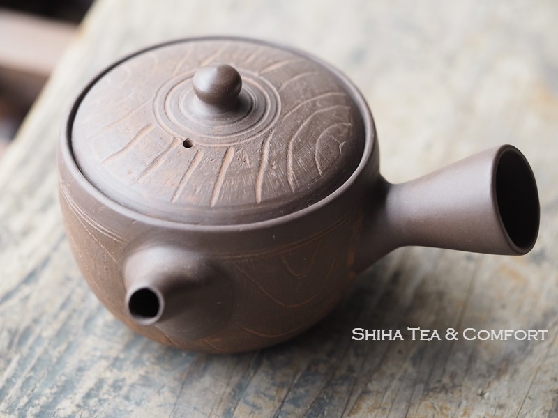 TOJU（Sugie Hirotaka） Wood like Small Pottery Kyusu Teapot 