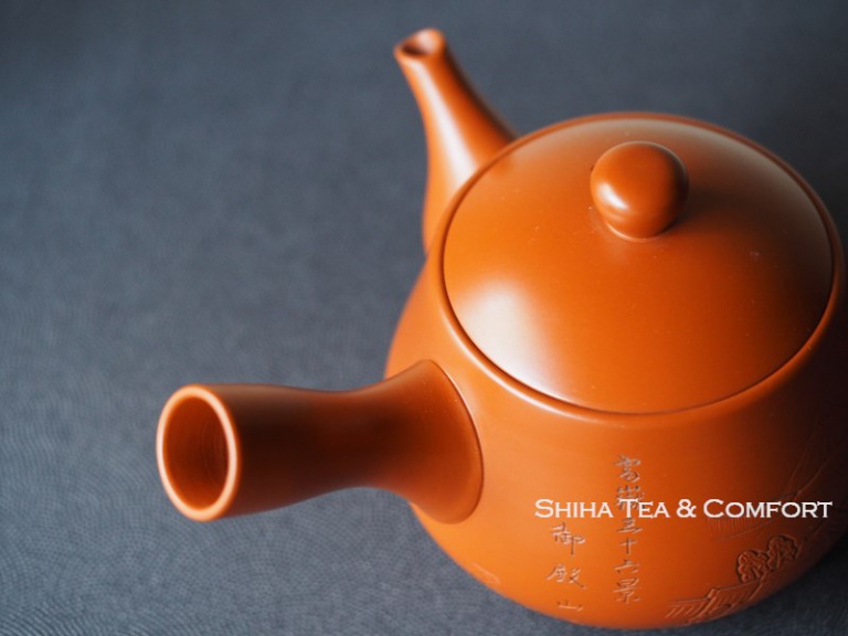 Gyokudo Antique Tokoname Red Clay Kyusu Teapot Thirtysix Views of
